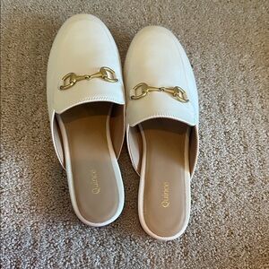 Quince Women's Cream and Brown Flats